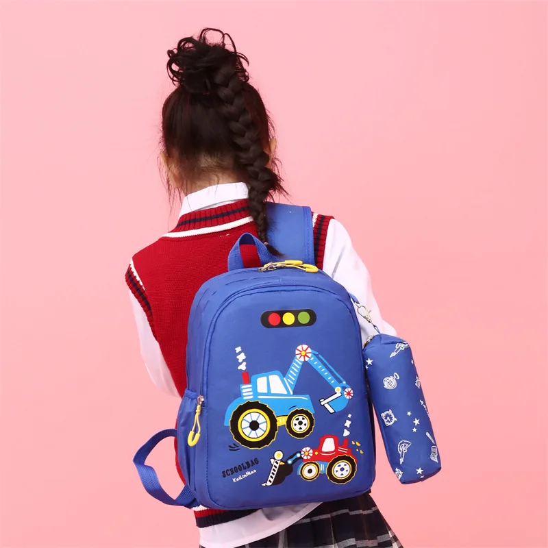 Boys Girls Cute Cartoon Toddler Rucksack Kindergarten Schoolbag Anti-lost Backpacks School Bags - 4