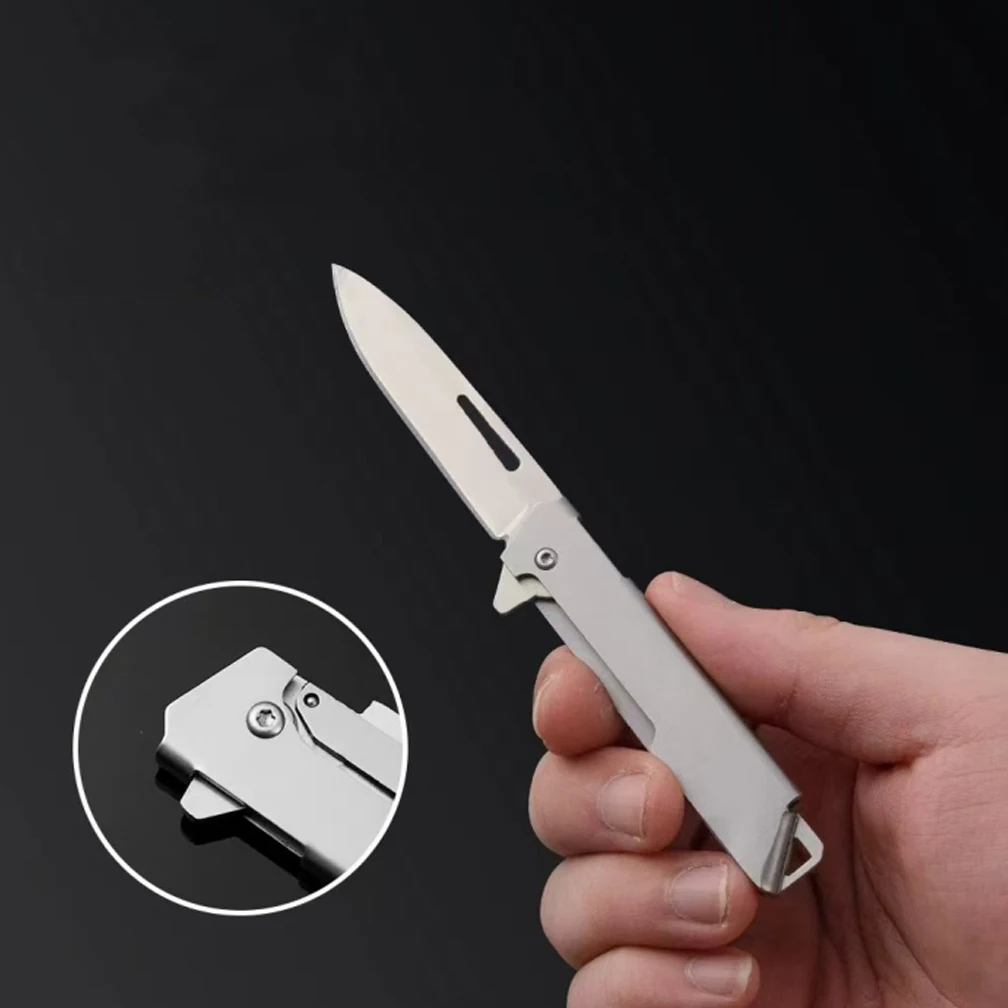 Utility Knife Folding Sharp Outdoor Multifunctional Stainless Steel Mini Knife Portable Keychain Knives for Unboxing EDC Survival Art New utility knife carving knife metal carving knife box cutter cutting knife art knife box opener toothpick knife