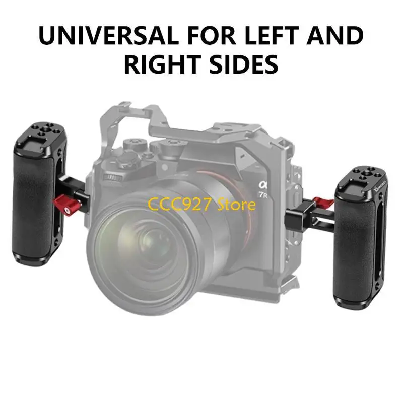 B03F Aluminum Alloy Camera Side Handle Ergonomic Camera Handgrip Cold Shoe Interfaces for Enhances Photography Experience
