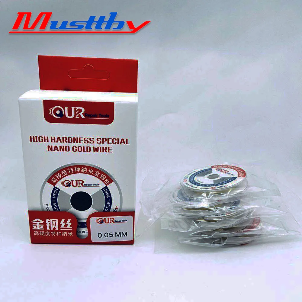 Musttby 0.05mm 골드 와이어, 아이패드, 삼성 탭, LCD 터치 스크린, 절단선 분리 합금강, 몰리브덴 와이어 수리 도구