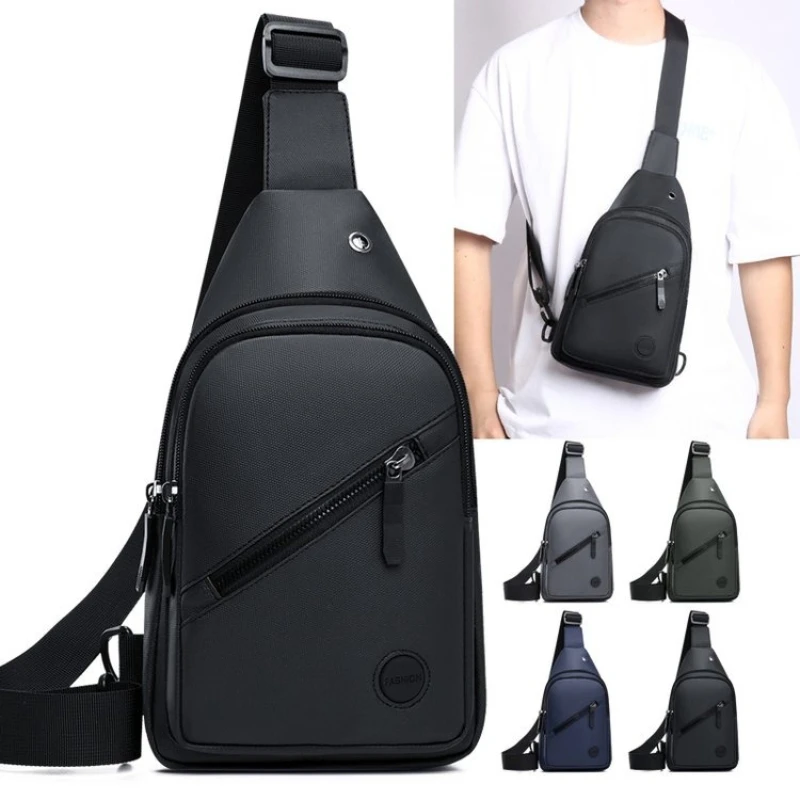 Lightweight Men's Chest Bag, Casual Nylon Crossbody Bag,Hiking Multipurpose Sling Bag for Outdoor Sports & Daily Commute