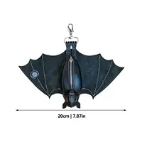 Porte-monnaie en cuir PU, sac gothique chauve-souris, porte-clés, porte-monnaie avec ailes pliables pour le shopping, les voyages, le travail, les événements scolaires, les activités de plein air 6
