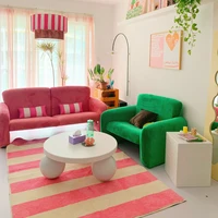 Retro Colorful Striped Carpets Large Area Living Room IG Decoration Thickened Winter Rugs Cloakroom Bedroom Holiday Stylish Mat 2
