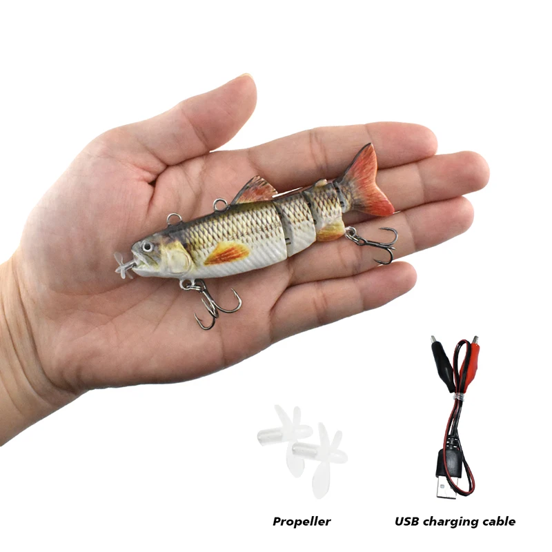 NEW 3.5in Automatic Swimbait Robotic Electric Fishing Lure Auto Multi  Jointed Bait USB Rechargeable Wobbler Pesca Accessories - AliExpress