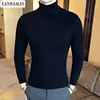 Casual Men Winter High Solid Color Sweater Turtleneck Brand Mens White Sweaters Slim Knitted Fit Pullover Twist Striped Knitwear 4