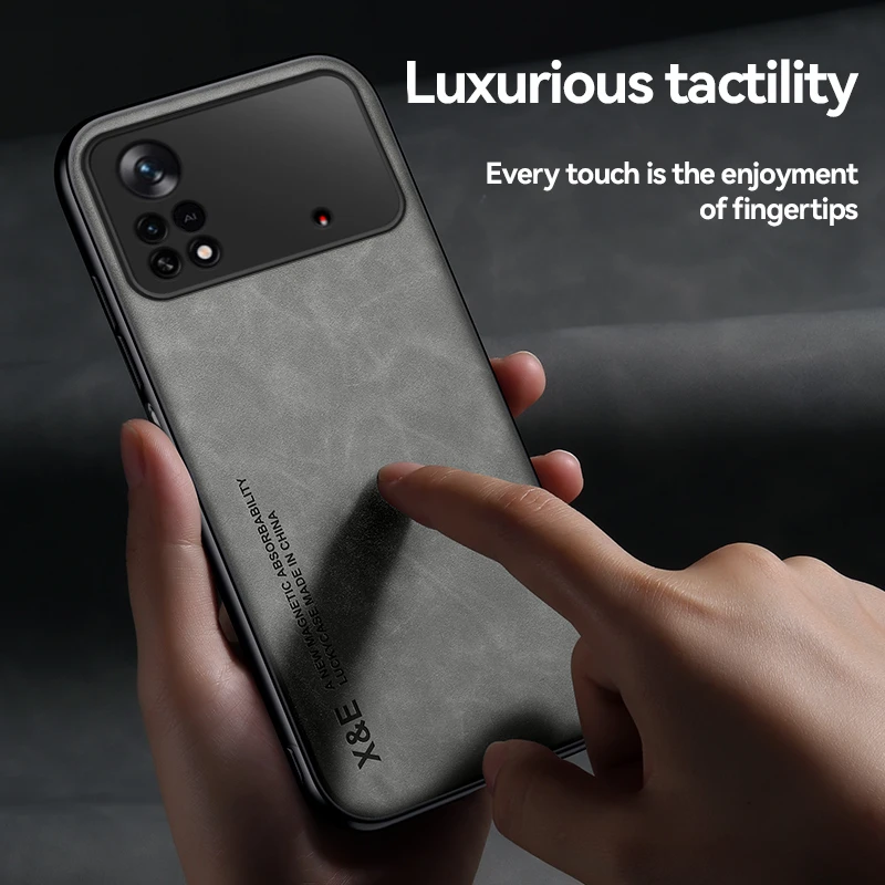 Luxury Magnetic Holder Leather Phone Case - Premium Back Cover with Enhanced Protection