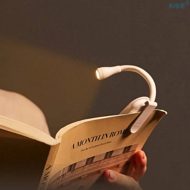 

Folding Clip Mini LED Reading Night Light Portable Eye Protection Adjustable Dimming Bedroom Bedside Student Study Book Lamp