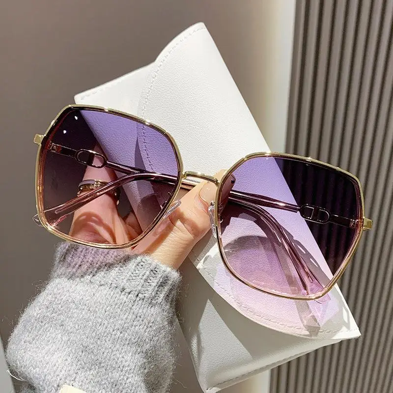 Oversized Sunglasses Woman Outdoor Travel Girl Party Square Sun Glasses  Female Big Frame Eyewear Shades Driving UV400 Eyeglasses