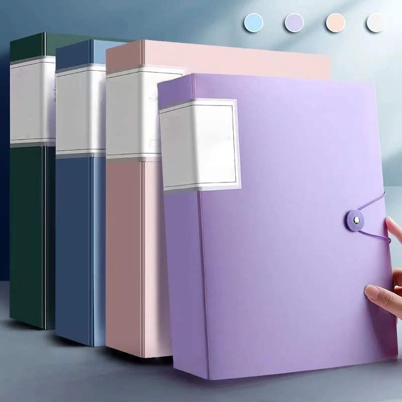 A4 Data Storage Book with Transparent Cover and Label - 60-Page Multi-Functional Folder