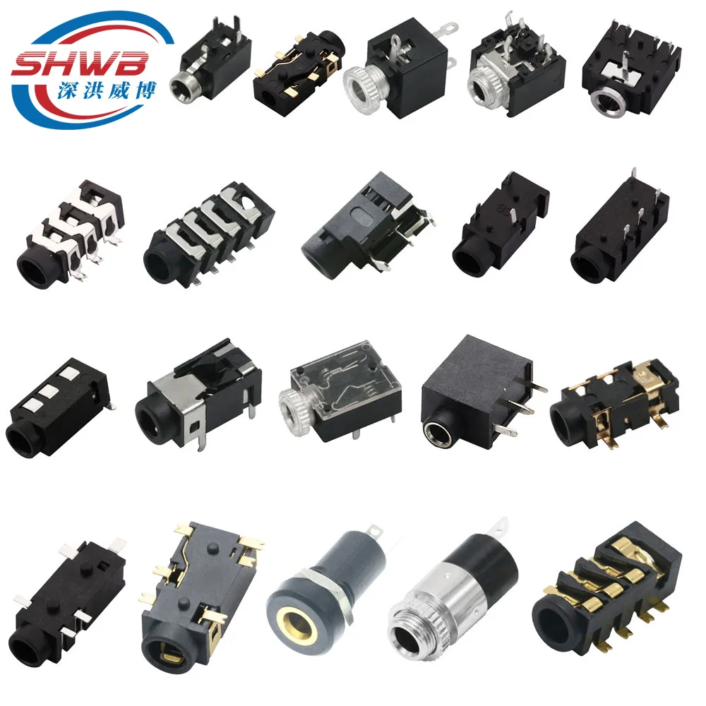 

10PCS 2.5 3.5MM Headphone Jack Audio Video Female Dual Channel Stereo Jack Jack Socket Stereo Solder Panel Mount PJ-320D PJ-393