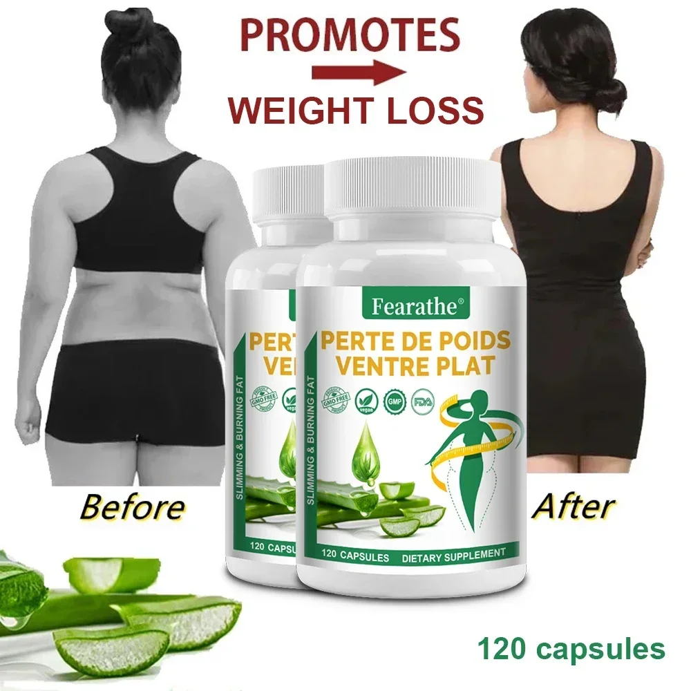 

Fearathe Natural Slimming Aloe Extract Capsules Detoxification Detoxification Colon Cleansing Beauty Healthy Vegetarian Capsules