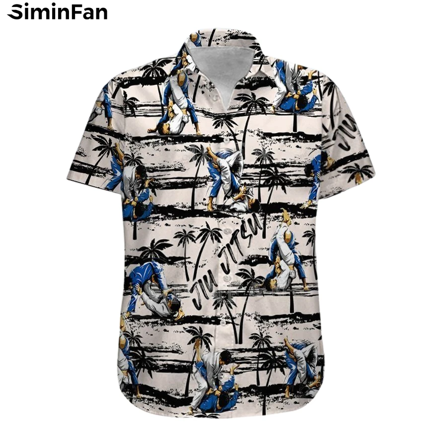 

Brazilian Jiu Jitsu Flower 3D Printed Mens Hawaiian Aloha Shirts Male Luxury Camisa Summer Beach T-Shirt Holiday Unisex Tee Top