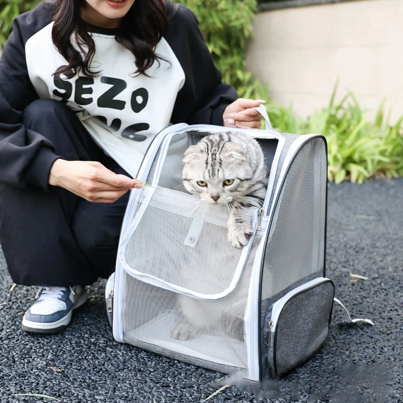 3 PCs Pet Cat Carrier Bag Outdoor Travel Backpack for Cats Breathable Cat Carrying Bag Suitable for Cats Within 6kg/13.2lb
