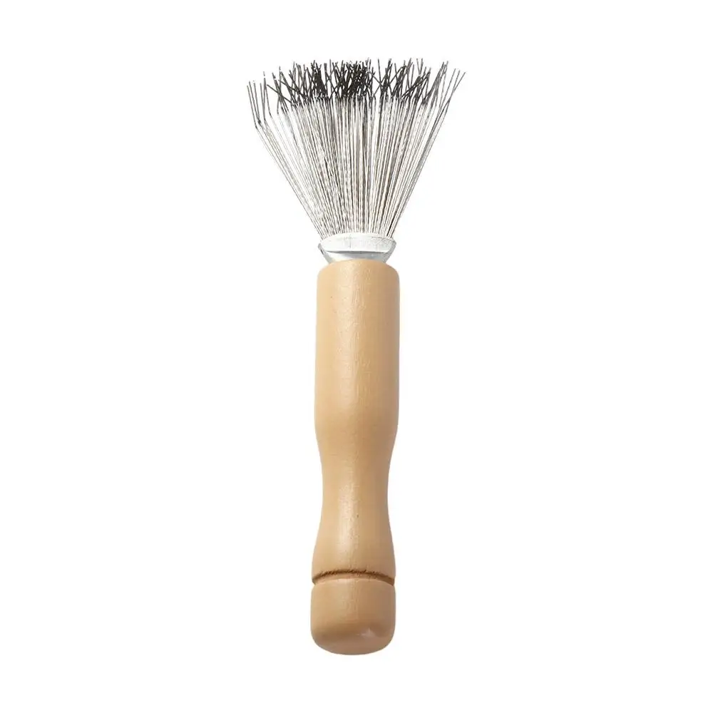 Description Picture 6 of itemMini Cleaning Tools Wooden Handle Hair Brush Cleaner With Metal Wire Portable Salon Rake Removable Cleaning Comb Dirt Remover