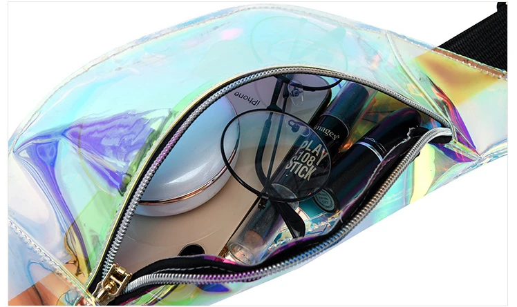 Taille Tasche Persönlichkeit Dazzling Laser Fanny Pack Wasserdicht Mode Holographische Brust Tasche Cross-Body Tasche Verschluss Geldbörse – Detail 26