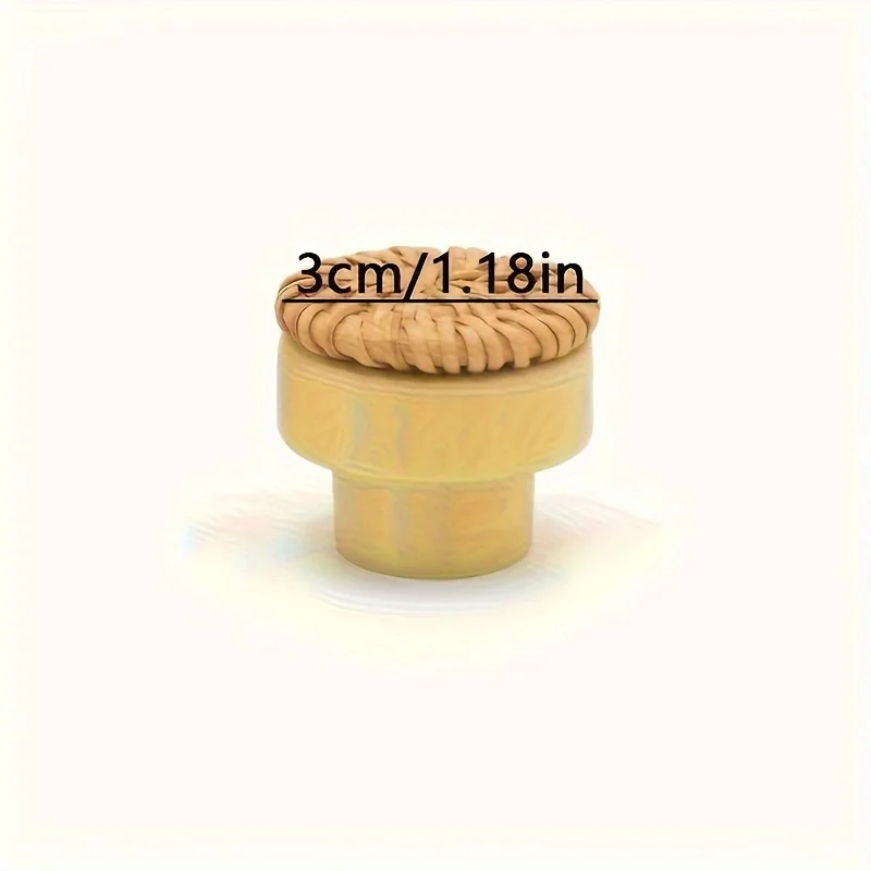 Boho Rattan Dresser Knobs Durable Beech Wood Drawer Knobs Handmade Wicker Woven Pulls with 6 Screws 6 Pack furniture knobs