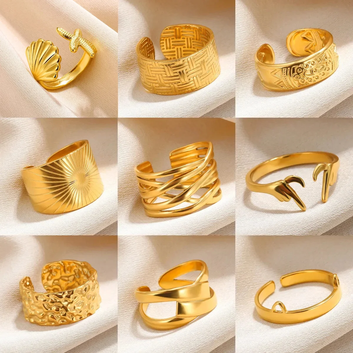 For Female Quality Gold Rings 316L Stainless Steel Rings For Women