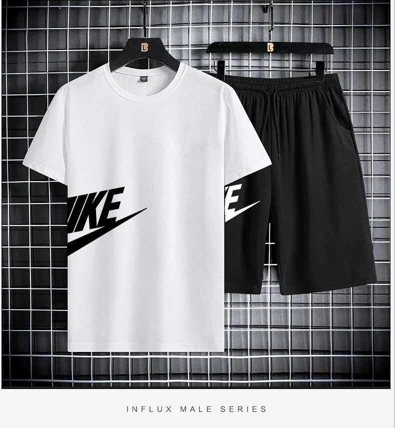 T-shirt with short sleeved set for Men's suitable for summer with round neck Uellow