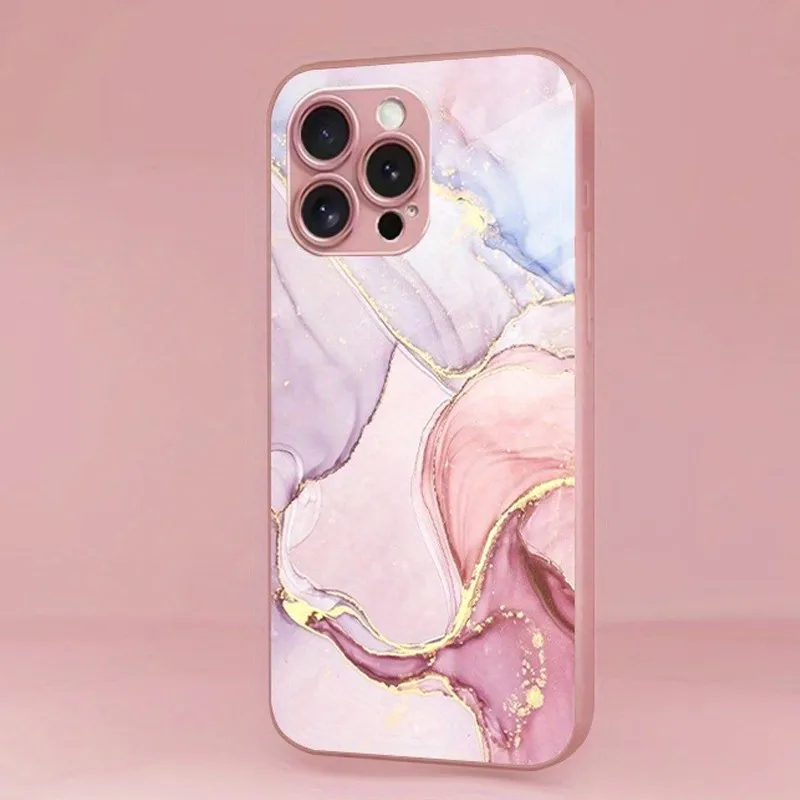 Creative Marble Pattern Tempered Glass Phone Case
