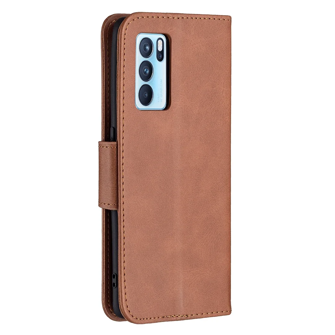Luxury Magnetic Buckle Flip Leather Wallet Case