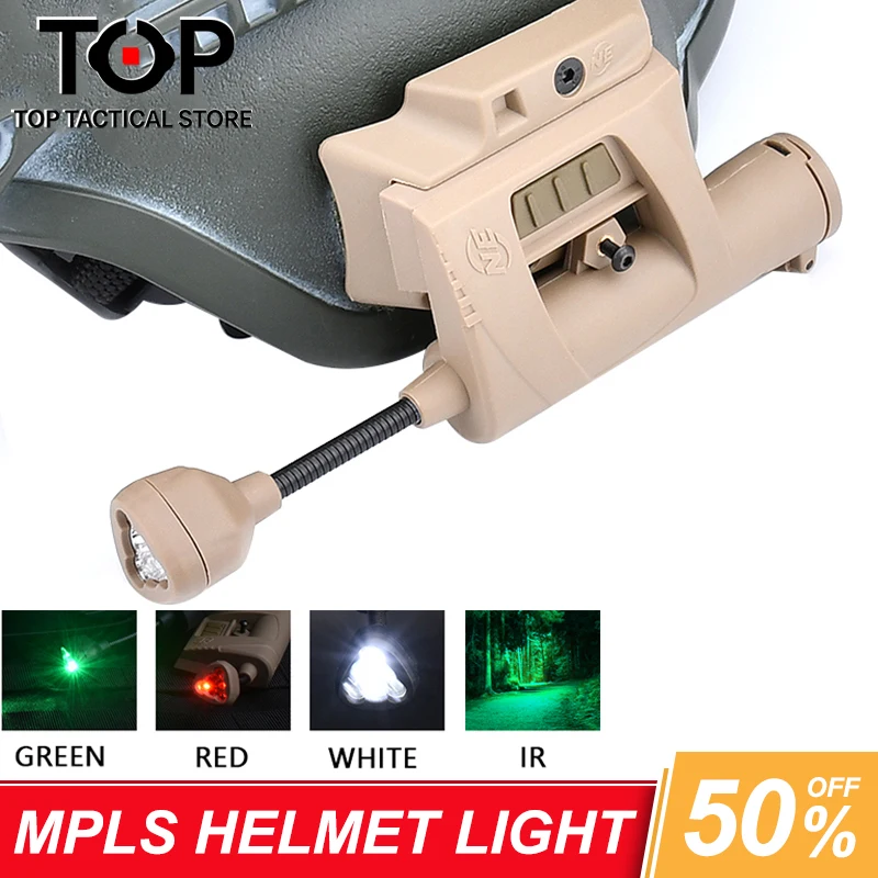 

WADSN Tactical Mpls Helmet Light 4 Mode Green Red Blue IR Helment LED Lights Airsoft Military Fast Hunting Helmet Signal Light