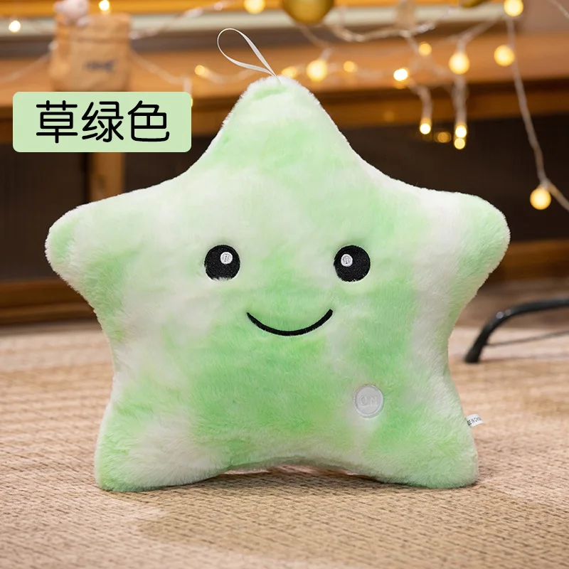 24*22CM Luminous Five-pointed Star Plush Toys Glowing Star Stuffed Soft Doll Pillow Nice Halloween Xmas Gifts 6