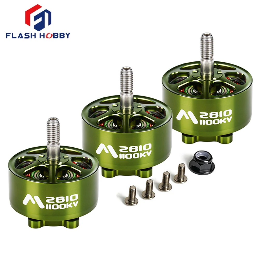 4pcs/lot FlashHobby Mars2810 Mars 2810 M2812 1100KV 3-6S BLDC Outrunner Motor 5mm Shaft For RC Fixed-wing Fpv Drone
