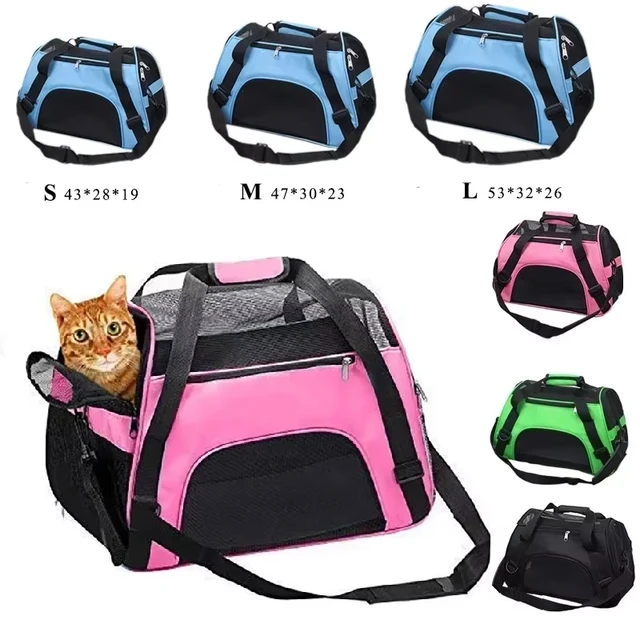 Cat Bags Portable Dog Carrier BagsMesh Breathable Carrier Bags for Small Dogs Foldable Cats Handbag Travel Pet Bag Transport use 6