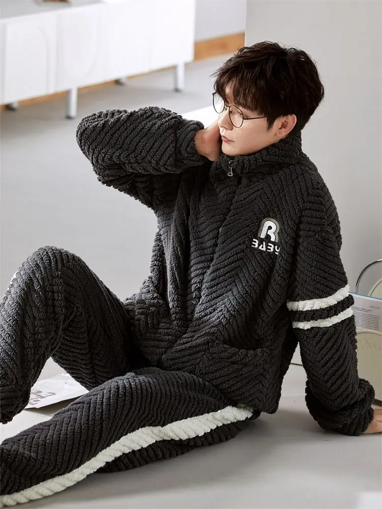 Matching Couple Pajamas Men's Winter Cholovіcha Thermal Man Plus Size Clothes for Home Men Pijama Mens Sleepwear Pyjama Set
