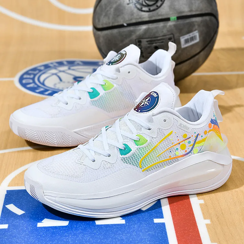

High Quality Men's Basketball Sneakers Original Fashion White Man Sneaker Professional Damping Sports Tennis Men tênis masculino