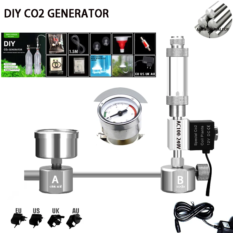 CO2 Generator System Kit for Aquarium Plants