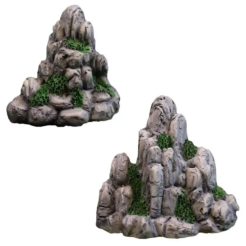 

Aquarium Ornaments Beautiful Mountain Stone Aquarium Rocks Decor Mountain Hiding Cave Decoration Accessories For Flower Pots