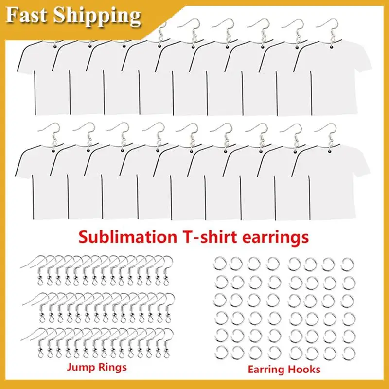 48Pcs DIY Sublimation Earrings Blank Sublimation Earrings Wooden MDF Football Shirt DIY Blank