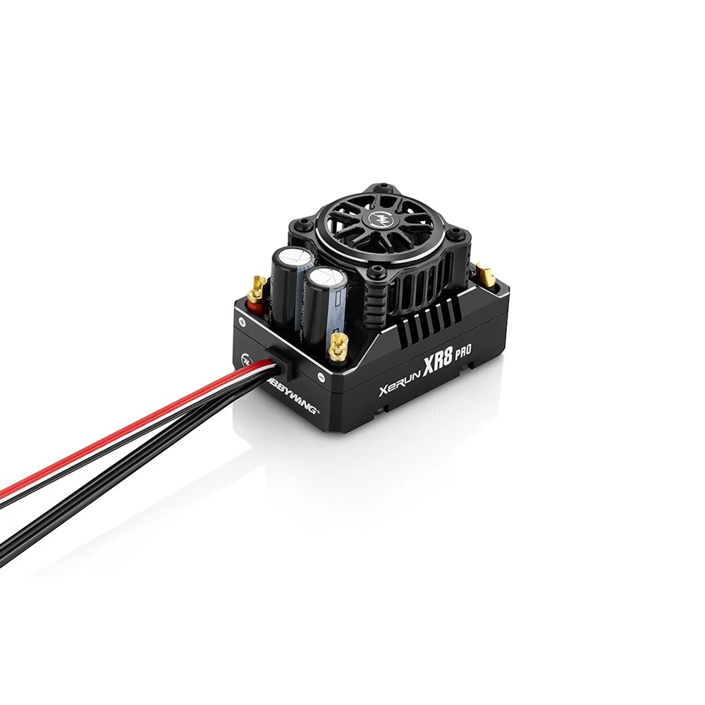 Détail du dissipateur thermique du XR8 PRO G3 200A, conçu pour des performances extrêmes en compétition RC.