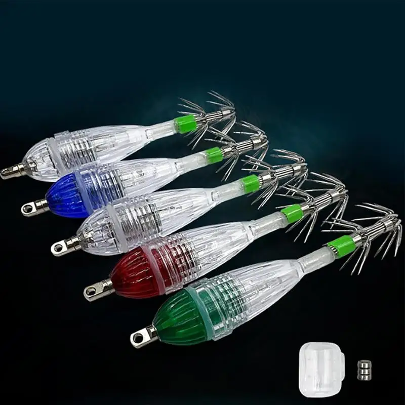 1pcs Fish attracting devices Led Fishing Lures Squid-Shaped Underwater Fish Attracting Light Night Fishing Expeditions Flashers