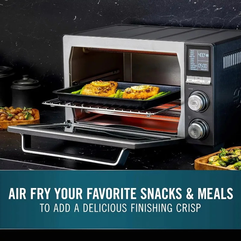 Calphalon Air Fryer Oven, 11-in-1 Toaster Oven Air Fryer Combo, 26.4 QT/25 L, Fits 12" Pizza, Stainless Steel 4