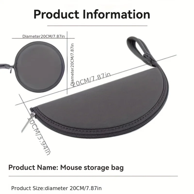 Portable Digital Storage Bag with Mouse Pad & Headphone Pouch -Multifunctional Organizer for Travel, Data Cables,and Accessories