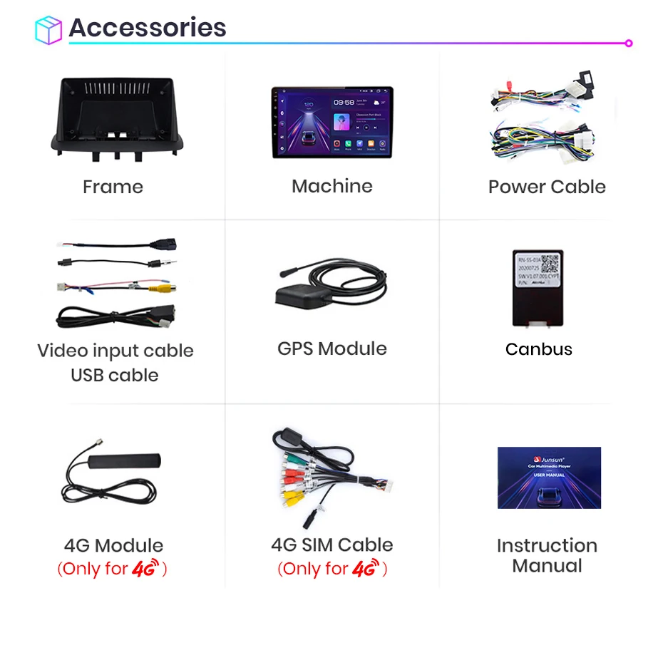 Junsun AI Wireless CarPlay für Apple Android 14 Auto Autoradio für Renault Megane 3 2008 2009 2010-2014 Multimedia Navi Stereo – Detail 23