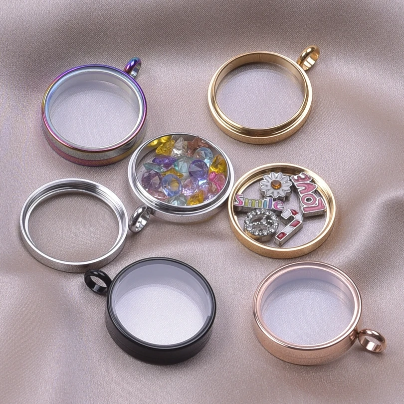 1Pc Mini Inner Size 10/15/20mm Glass Floating Ashes Urn Locket