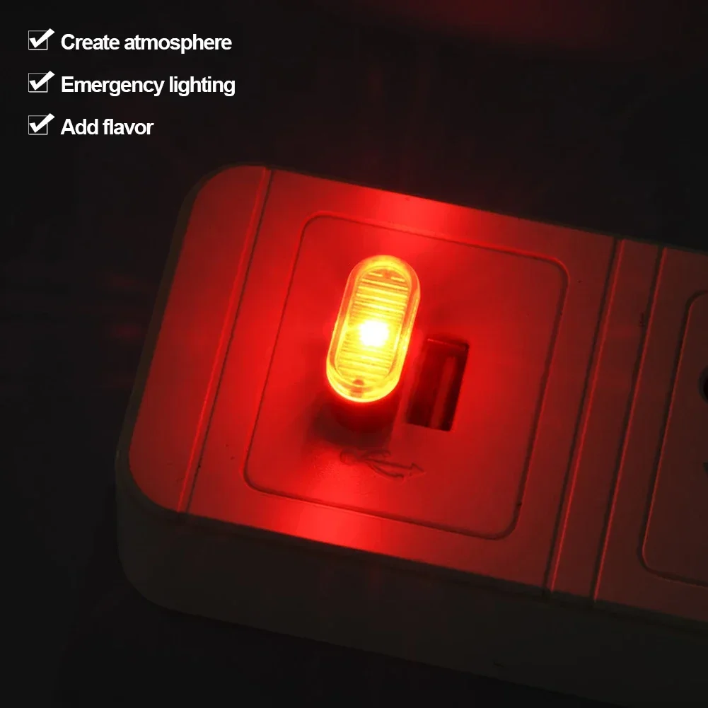 USB Auto Colorful LED Interior Atmosphere Light - Decorative Car Accessory Lamp