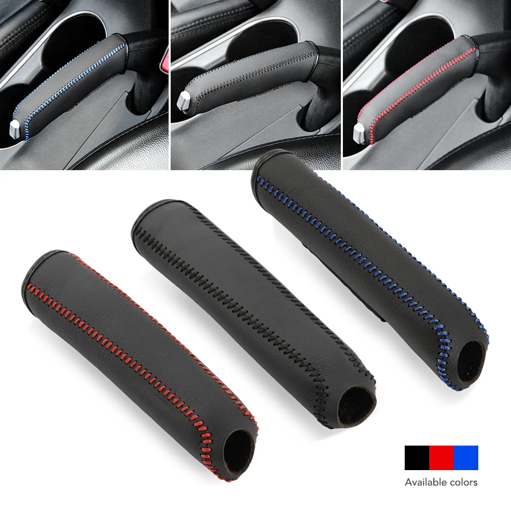 Leather Handbrake Cover Auto Accessories for Fiat 500 Grande Punto UNO Tipo Stilo Astra Bravo Panda Freemont Linea hand brake cover