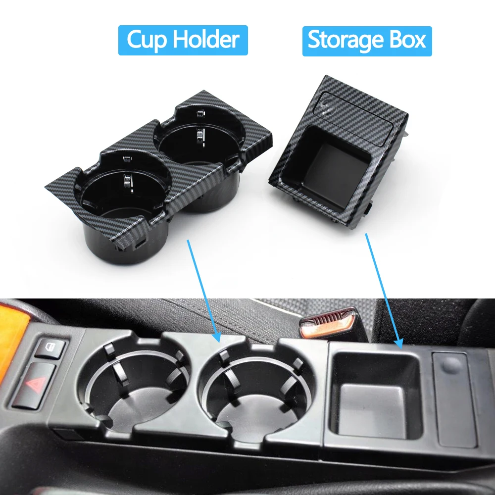 Car Front Center Console Drink Water Cup Holder Storage Coin Tray Box For BMW 3 Series E46 51168217953