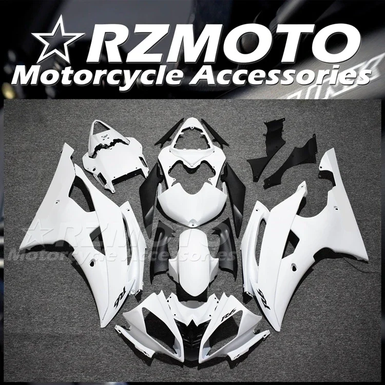 

4Gifts New ABS Motorcycle Fairings Kit Fit For YAMAHA YZF- R6 2008 - 2016 08 09 10 11 12 13 14 15 16 Bodywork Set White Matte