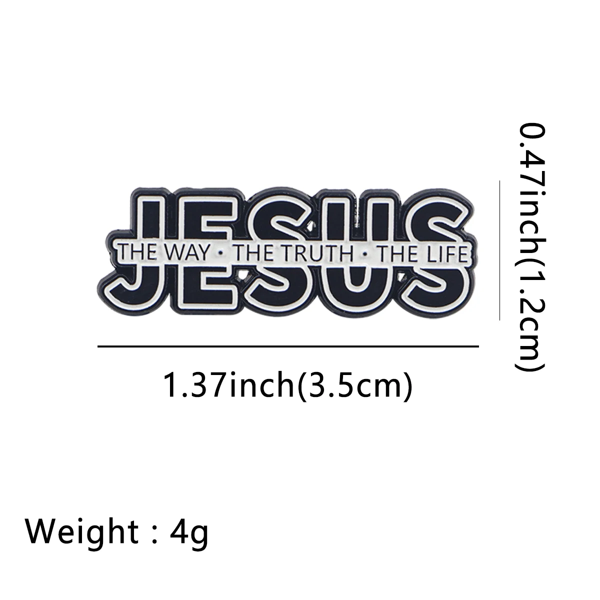 Inspirational 'Jesus Loves You' Enamel Pin - Faith-Driven Custom Brooch for Clothing & Accessories
