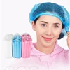 100PCS Disposable Bouffant Cap Non Woven Bath Shower Hair Caps Food Service Medical Salon Spa Catering Workspace Head Cover Hat 1