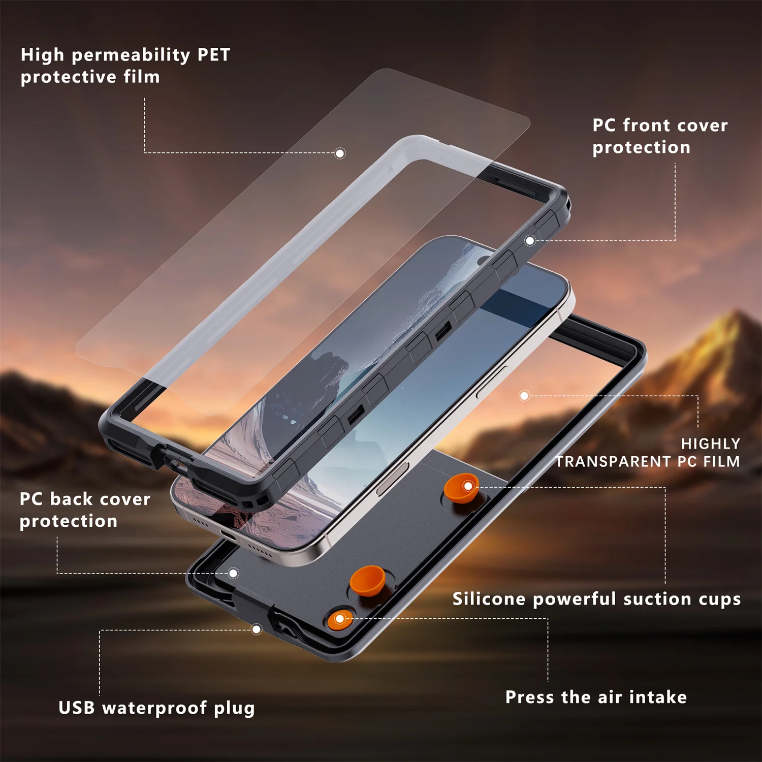 Waterproof Case For iPhone 16 Pro Max Universal