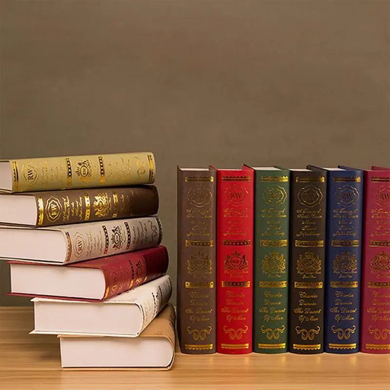 8-Pack Decorative Faux Books – Fake Hardcover Book Stacks For Bookshelf, Coffee Table & Home Decor