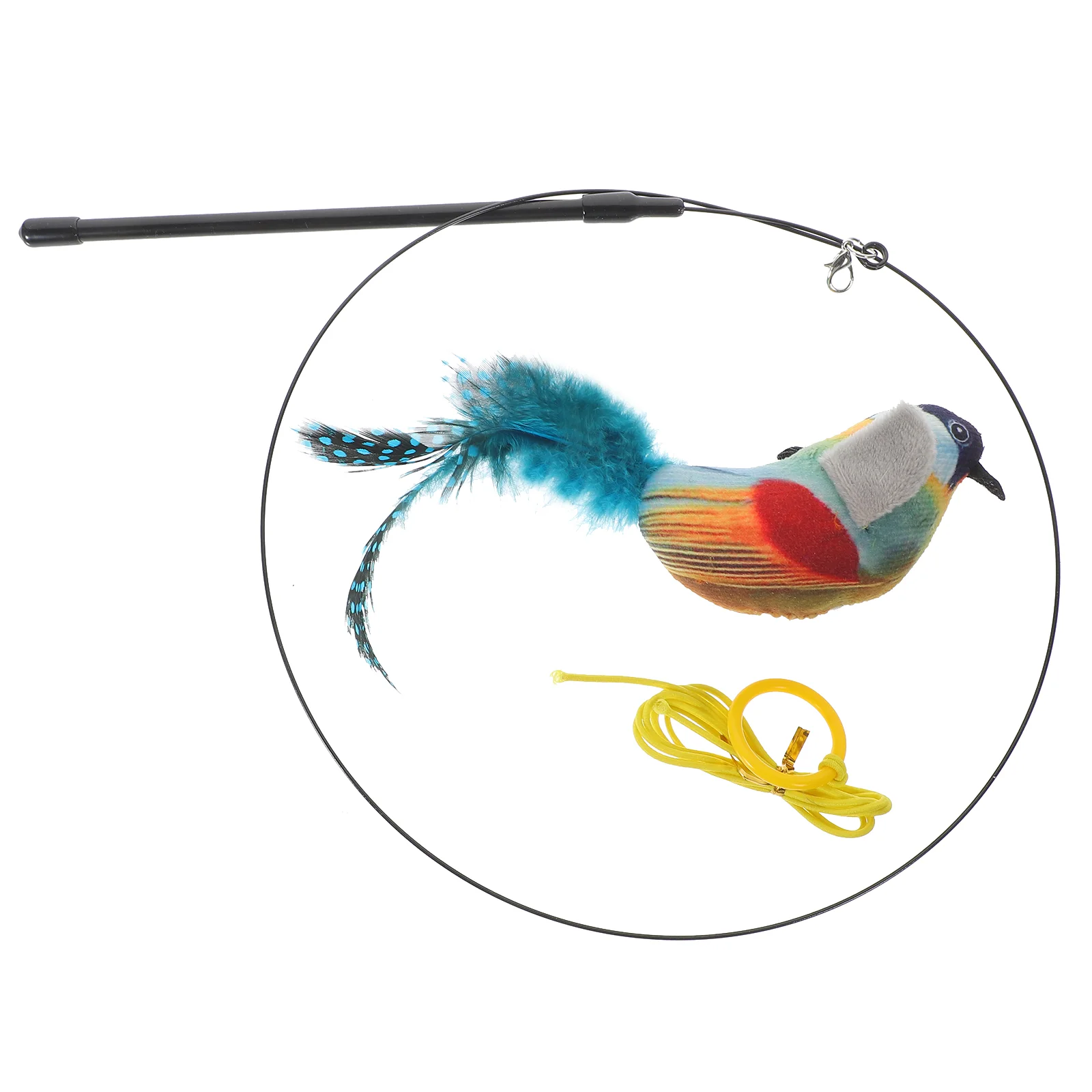 

Cat Funny Stick Toy Teaser Wand Toys for Indoor Cats Interactive Kitten Plush Bird Teasing