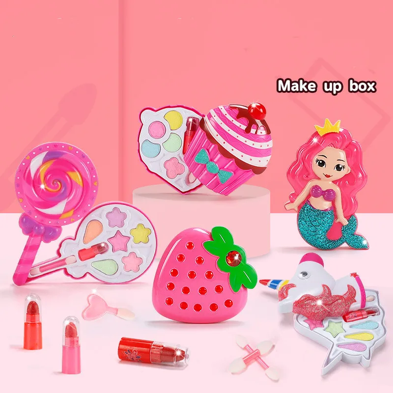 Simulação Menina Fingir Princesa Maquiagem Brinquedos Jogar Casa Crianças  Cosméticos Batom Sombra Set For Kids Party
