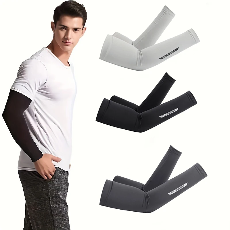 2Pcs Of Breathable Sun Protection Sleeves UV Protection Sunblock Arm Sleeves Sports Running Outdoor Men Fishing Cycling
